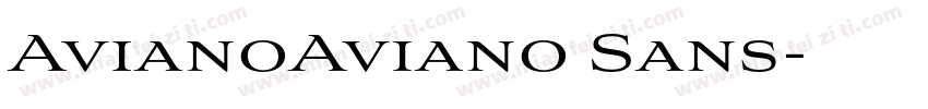 AvianoAviano Sans字体转换